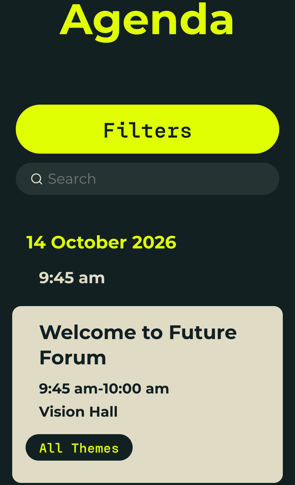 future-forum agenda