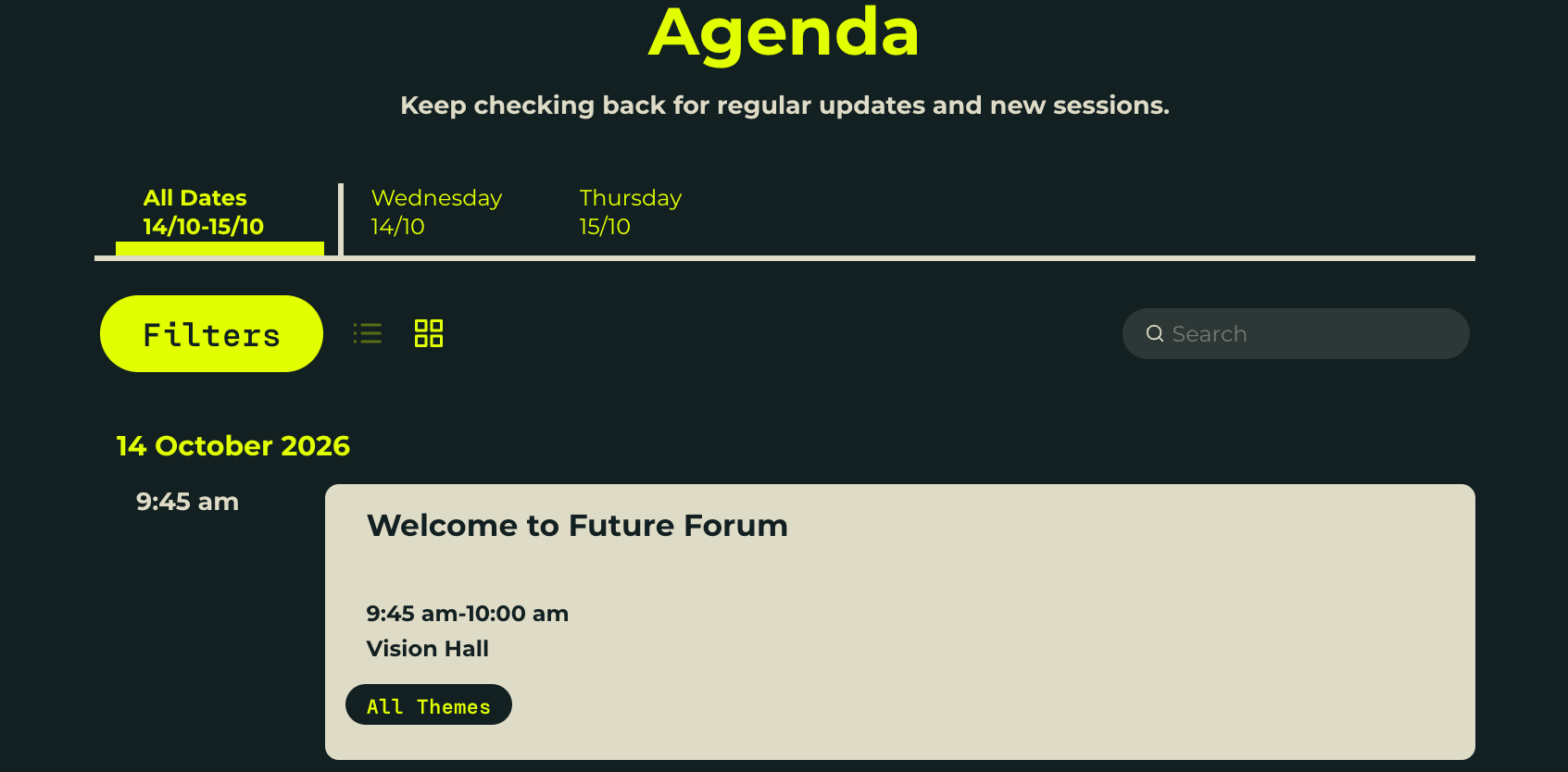 agenda overview of the kings cross 2026 event